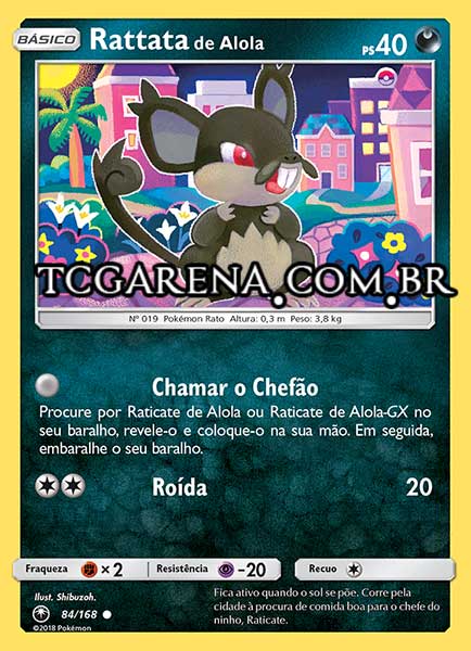 Carta Alolan Rattata (84 / 168)