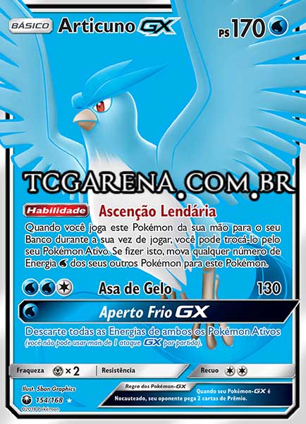 Carta Articuno-GX (154 / 168)