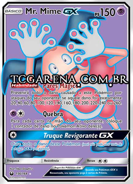 Carta Mr. Mime-GX (156 / 168)