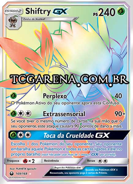 Carta Shiftry-GX (169 / 168)