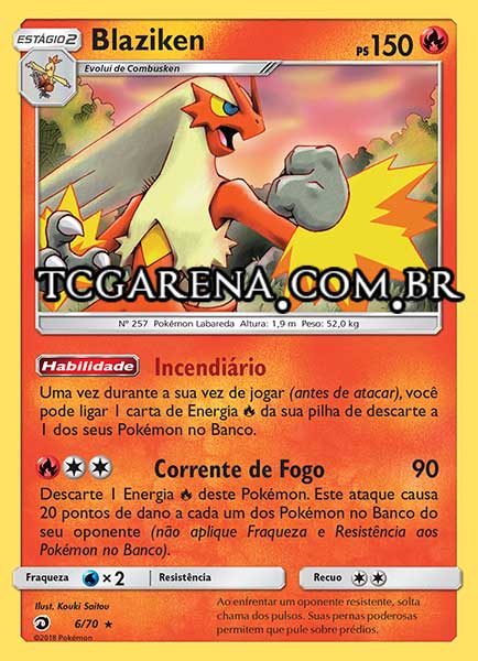 Carta Blaziken (6 / 70)