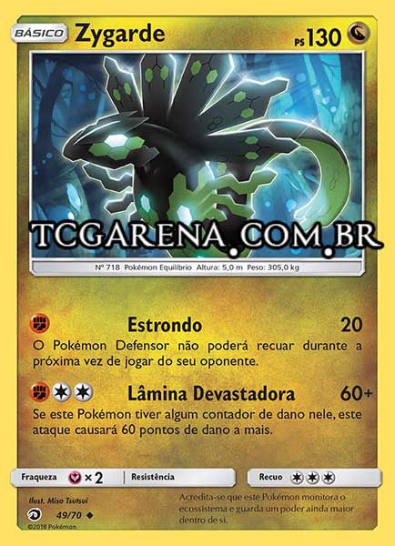 Carta Zygarde (49 / 70)