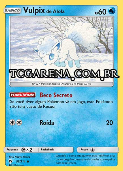 Carta Alolan Vulpix (53 / 214)