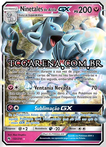 Carta Alolan Ninetales-GX (132 / 214)