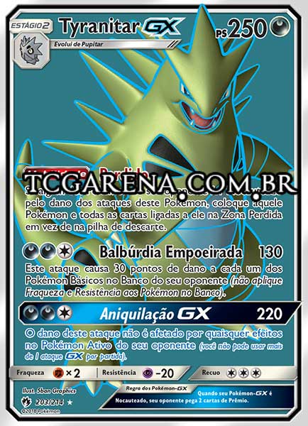 Carta Tyranitar-GX (203 / 214)