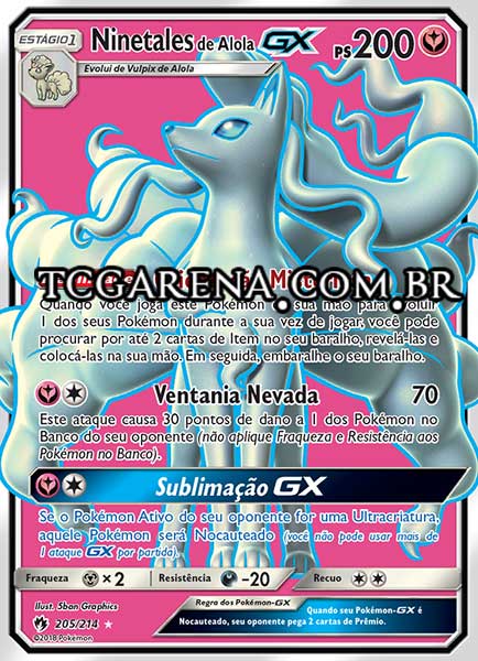 Carta Alolan Ninetales-GX (205 / 214)