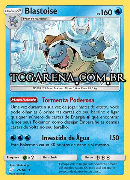 Carta Blastoise (25 / 181)