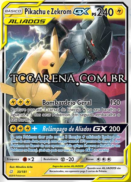 Carta Pikachu & Zekrom-GX (33 / 181)