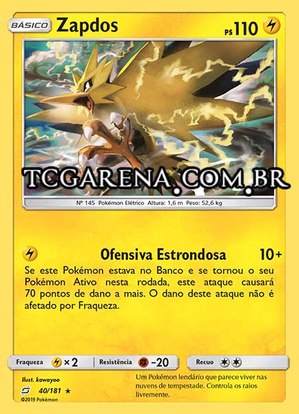 Carta Zapdos (40 / 181)