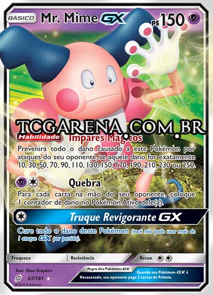 Carta Mr. Mime-GX (67 / 181)