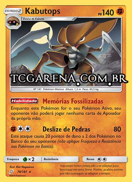 Carta Kabutops (78 / 181)