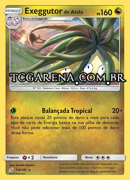 Carta Alolan Exeggutor (114 / 181)