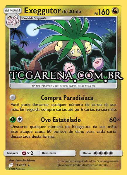 Carta Alolan Exeggutor (115 / 181)