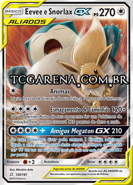 Carta Eevee & Snorlax-GX (120 / 181)