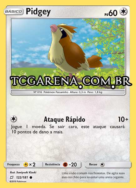 Carta Pidgey (122 / 181)