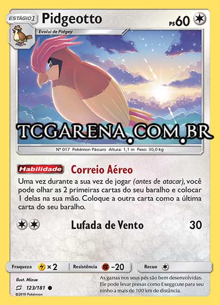 Carta Pidgeotto (123 / 181)