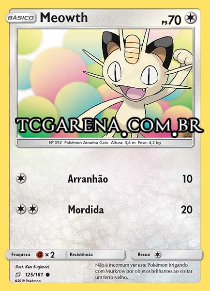 Carta Meowth (125 / 181)