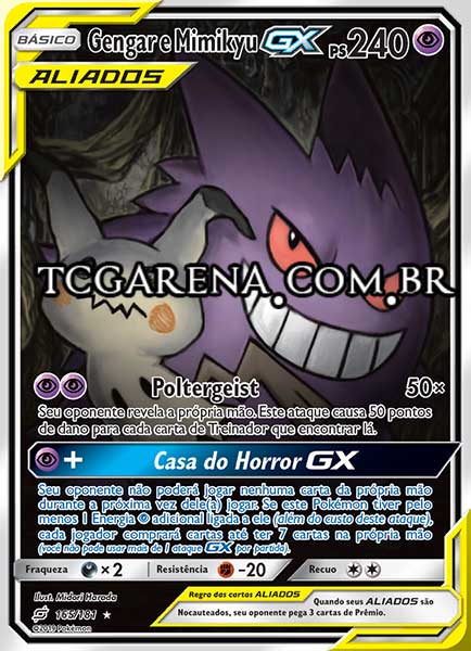 Carta Gengar & Mimikyu-GX (165 / 181)