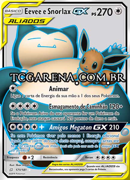 Carta Eevee & Snorlax-GX (171 / 181)