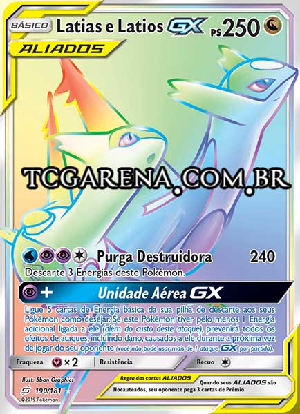 Carta Latias & Latios-GX (190 / 181)