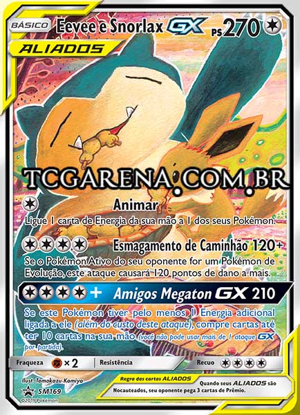 Carta Eevee & Snorlax-GX (SM169)