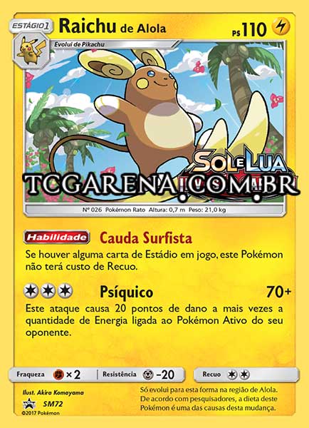 Carta Alolan Raichu (SM72)