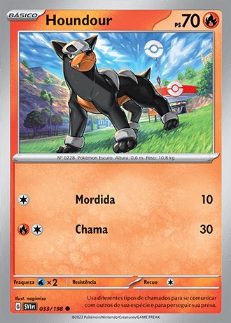 Carta Houndour (33 / 198)