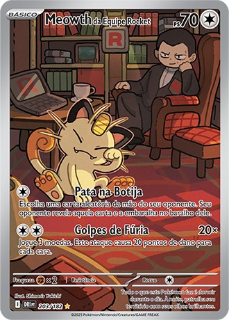 Carta Meowth da Equipe Rocket (203 / 182)