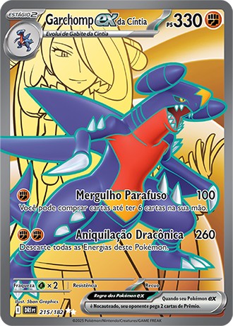 Carta Garchomp ex da Cíntia (215 / 182)