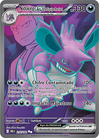 Carta Nidoking ex da Equipe Rocket (216 / 182)