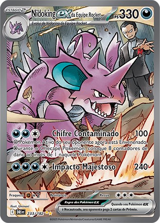 Carta Nidoking ex da Equipe Rocket (233 / 182)