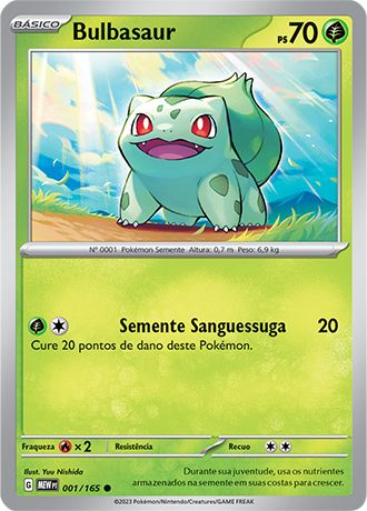 Carta Bulbasaur (1 / 165)