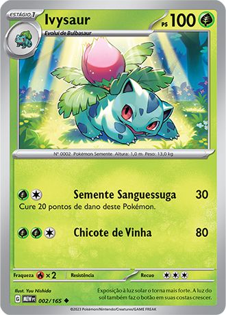 Carta Ivysaur (2 / 165)