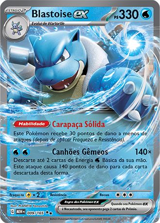 Carta Blastoise ex (9 / 165)