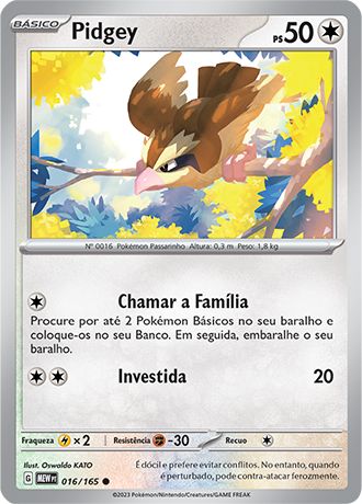 Carta Pidgey (16 / 165)