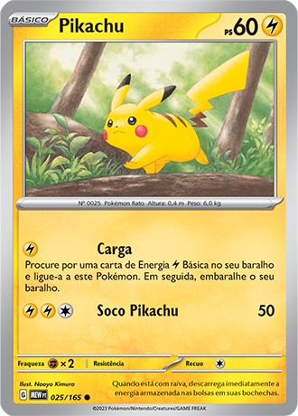 Carta Pikachu (25 / 165)