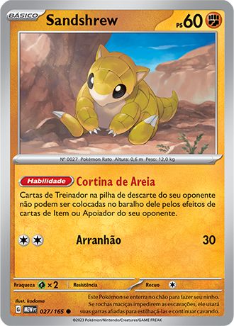 Carta Sandshrew (27 / 165)