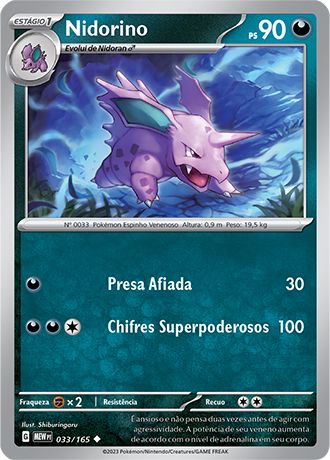 Carta Nidorino (33 / 165)