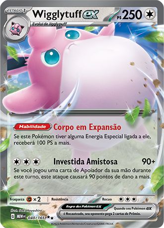 Carta Wigglytuff ex (40 / 165)