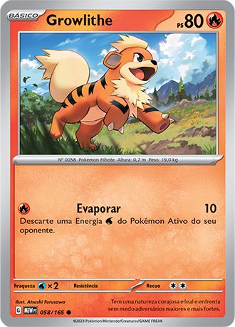 Carta Growlithe (58 / 165)