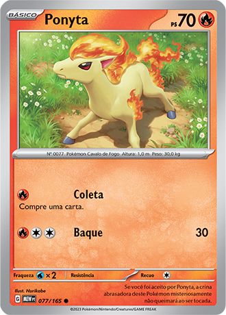 Carta Ponyta (77 / 165)