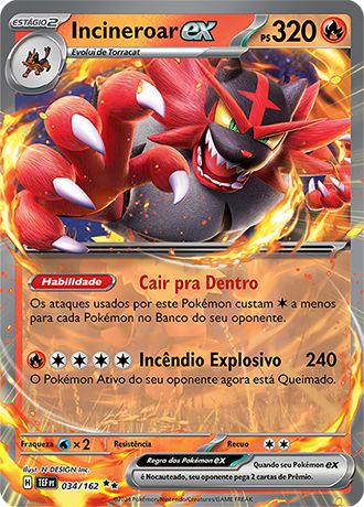 Carta Incineroar ex (34 / 162)