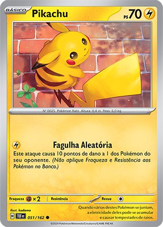 Carta Pikachu (51 / 162)