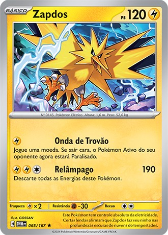 Carta Zapdos (65 / 167)