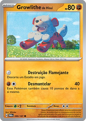 Carta Growlithe de Hisui (99 / 167)