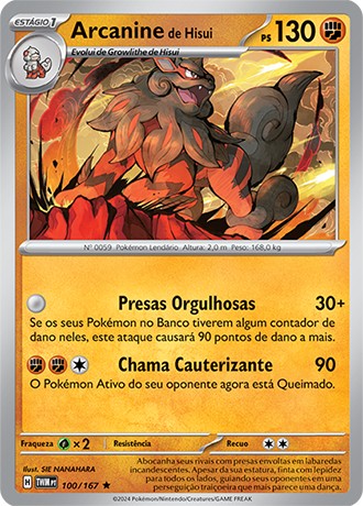 Carta Arcanine de Hisui (100 / 167)