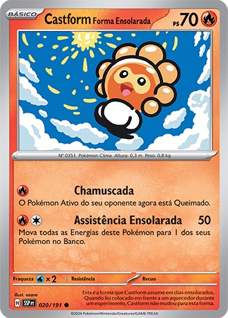 Carta Castform Forma Ensolarada (20 / 191)