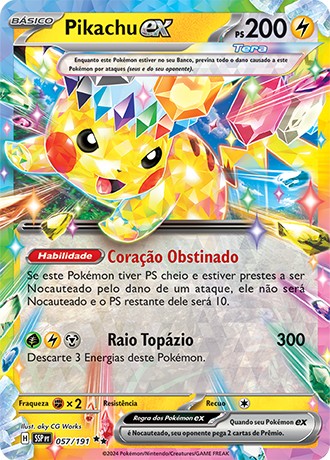 Carta Pikachu ex (57 / 191)