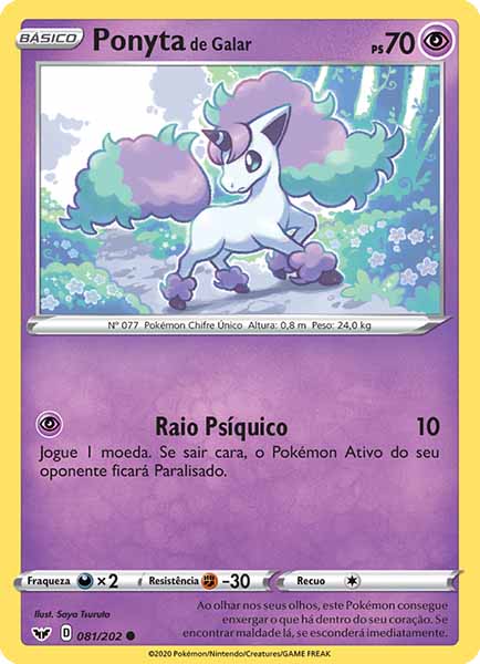 Carta Galarian Ponyta (81 / 202)