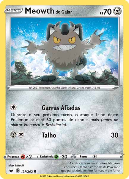 Carta Galarian Meowth (127 / 202)